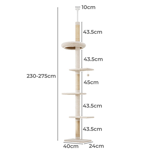 Pawz Cat Tree Tower Scratching Post Scratcher 230 275Cm Furniture & Scratchers