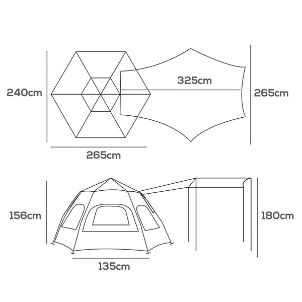 Mountview Instant Tent Pop Up Camping Pop Up Beach Tents