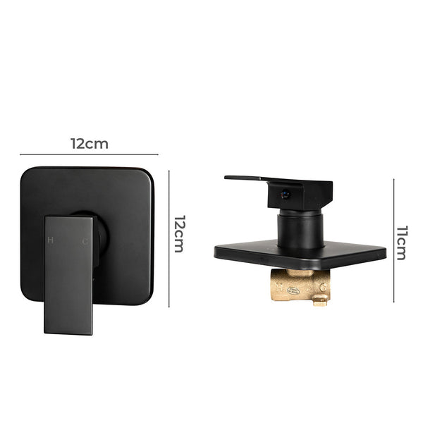 Dutxa Bathroom Shower Mixer Tap Brass Black Shower Taps & Thermostats
