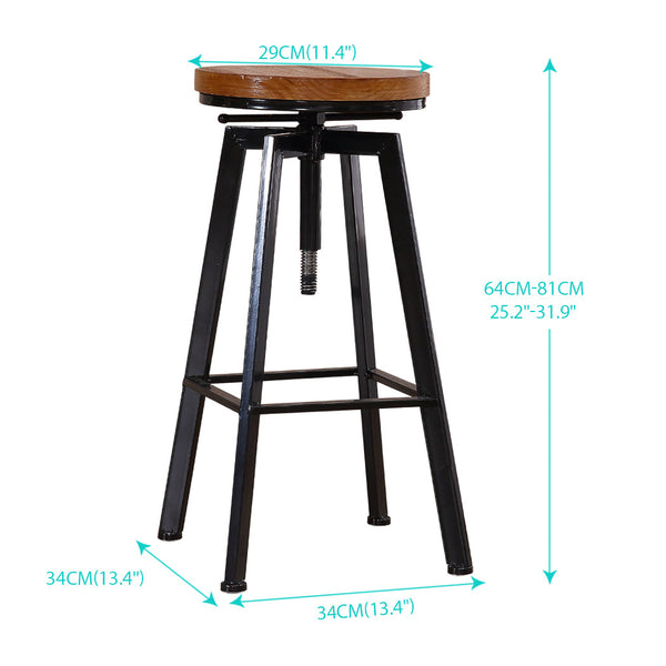 Levede 2X Bar Stools Industrial Kitchen Benches Bar Stools