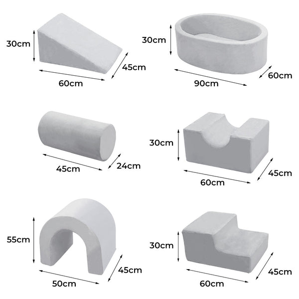 Bopeep Kids Foam Blocks Play Set Pit Climb Crawl Slide Soft Toddlers Toys Indoor Playmats & Jigsaw Mats