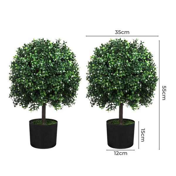 Lambu Artificial Boxwood Topiary Ball Tree Realistic Indoor Outdoor Decoration Artificial Plants