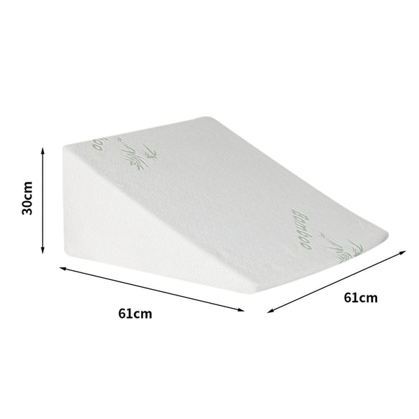 Dreamz Wedge Pillow Memory Foam White 30 Pillows