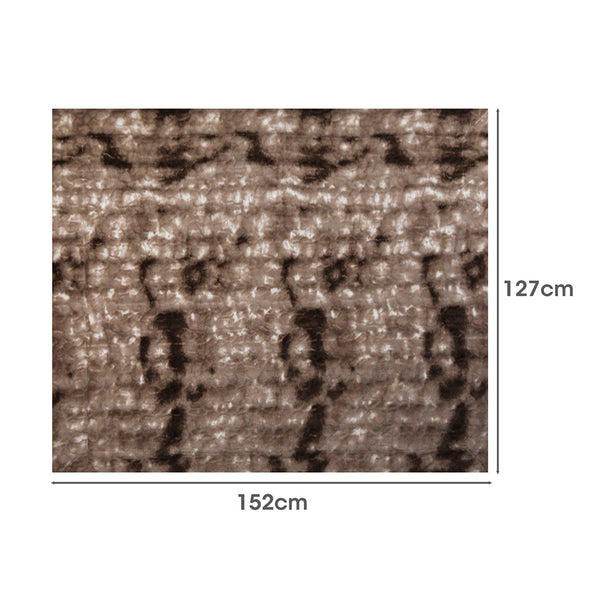 Dreamz Luxury Tie Dyed Blanket Brown 127Cm X 152Cm Blankets