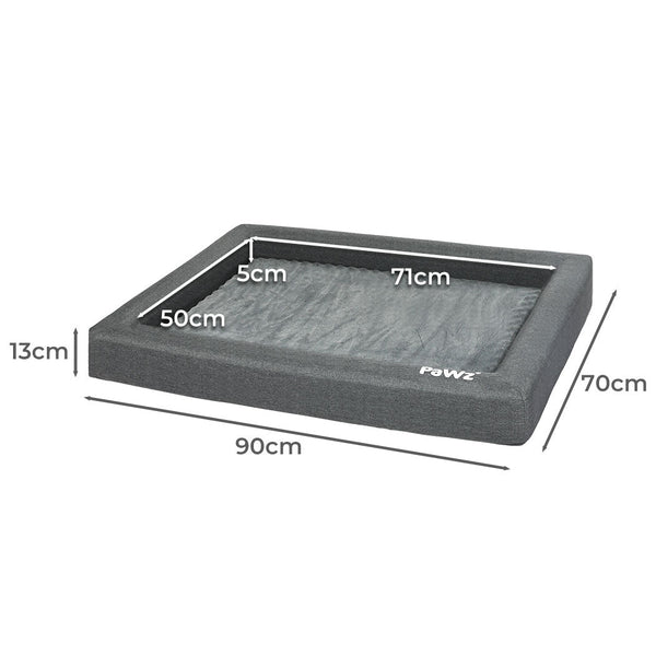 Pawz Memory Foam Pet Bed Calming Dog L Large Comfort And Support For Relaxed Sleep Pet Beds