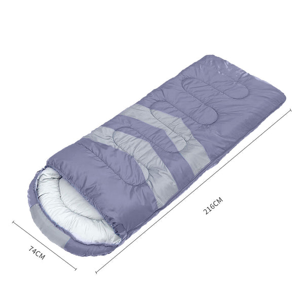 Mountview Single Sleeping Bag Bags Outdoor Grey Sleeping Bags
