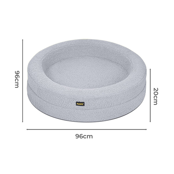 Pawz Pet Orthopedic Calming Bed Memory Foam Dog Sofa Light Grey Pet Beds