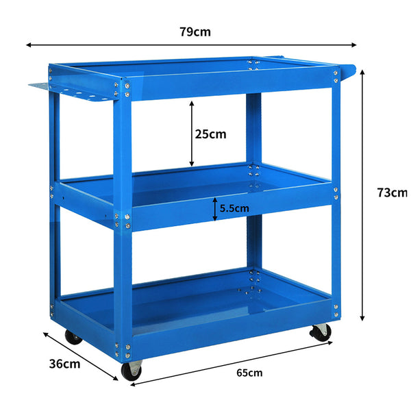 Traderight Tool Cart Trolley Toolbox Blue Trolleys