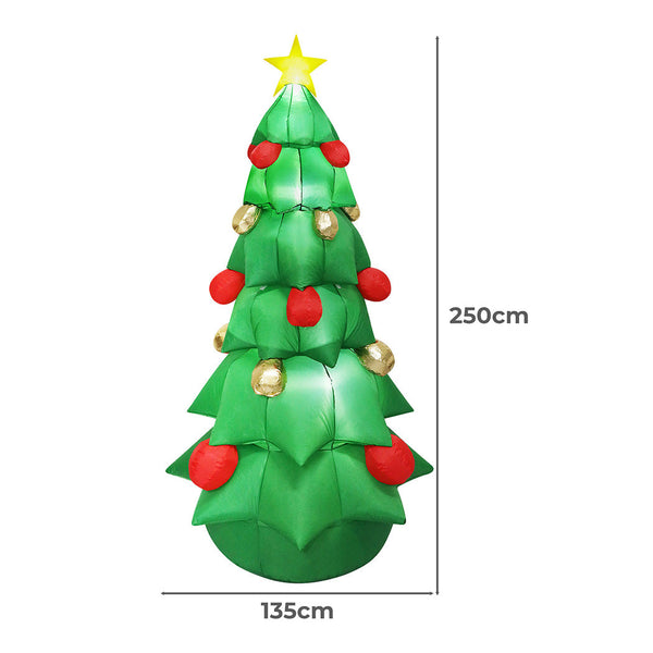 Santaco 2.5M Inflatable Christmas With Led Lights Seasonal Decorations