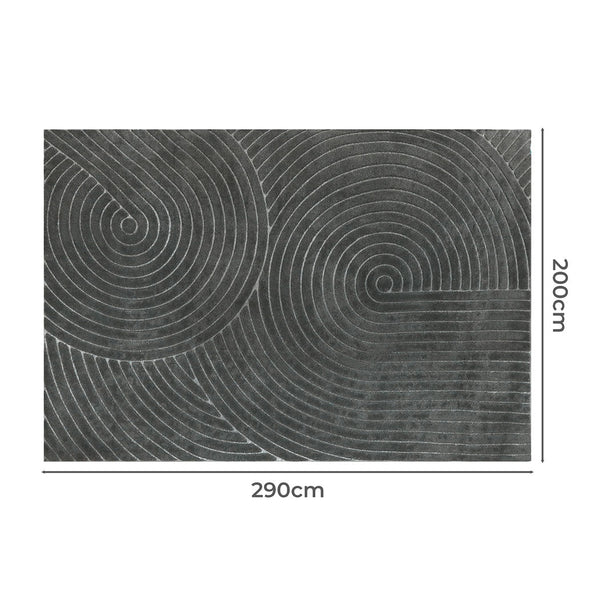 Marlow Floor Rug Soft Polyester Carpet Non Slip Plush Shaggy Geometric Rugs