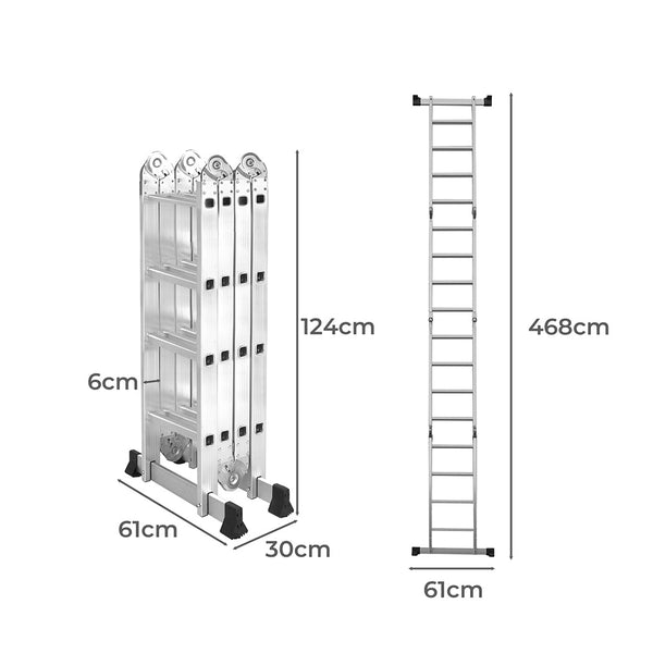 Traderight Multi Purpose Ladder Aluminium Ladders