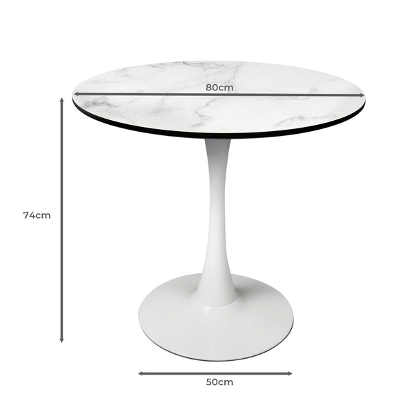 Levede Modern Dining Table For 4 With White Finish Ideal Kitchen Or Room Space Dining Tables