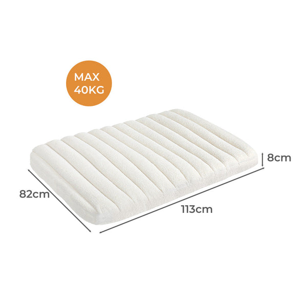 Pawz Xl Size Orthopedic Dog Bed With Sherpa Plush Removable Cover In White Pet Beds