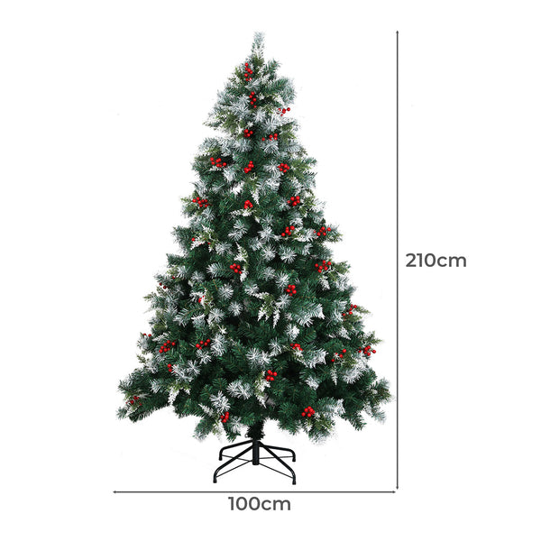 Santaco Christmas Tree Snow Flocked 2.1M Seasonal Decorations