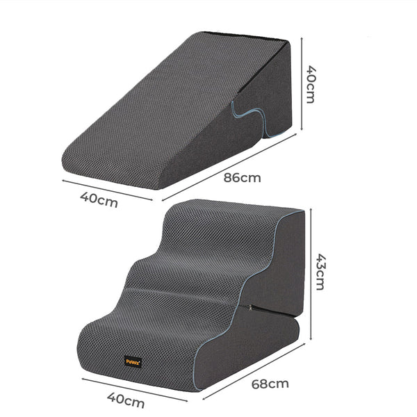 Pawz Dog Steps Adjustable Ramp Portable Pet Stairs Pet Transport