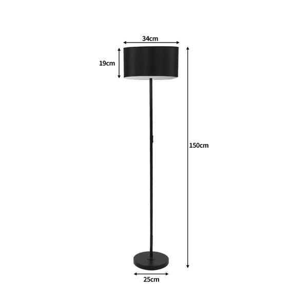 Emitto Modern Led Floor Lamp Stand Reading Black Floor Lamps