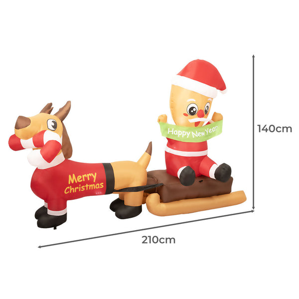Santaco Christmas Inflatable 2.1M Xmas Seasonal Decorations