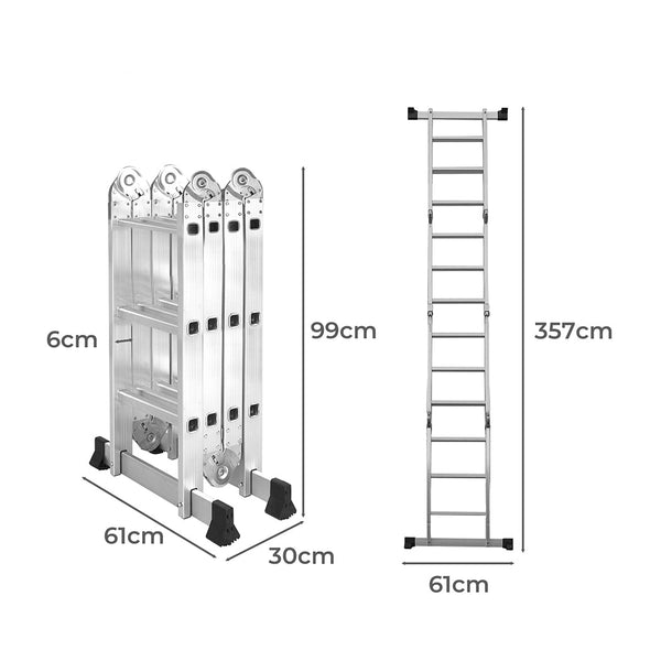 Traderight Multi Purpose Ladder Aluminium Ladders