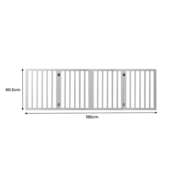 Pet Gate Dog Fence Retractable White 185Cm X 60.5Cm 1.8Cm Fences & Pens