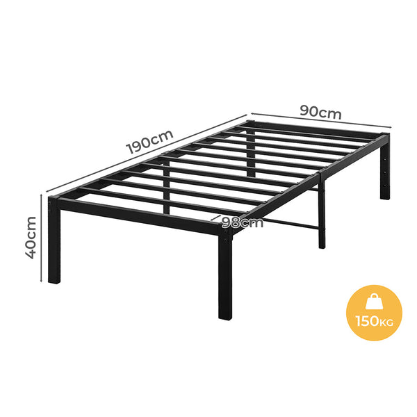 Levede Metal Bed Frame Heavy Duty Storage Space Single Bed Frames