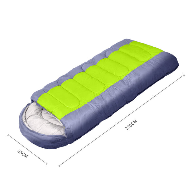 Mountview Sleeping Bag Outdoor Camping Grey Sleeping Bags