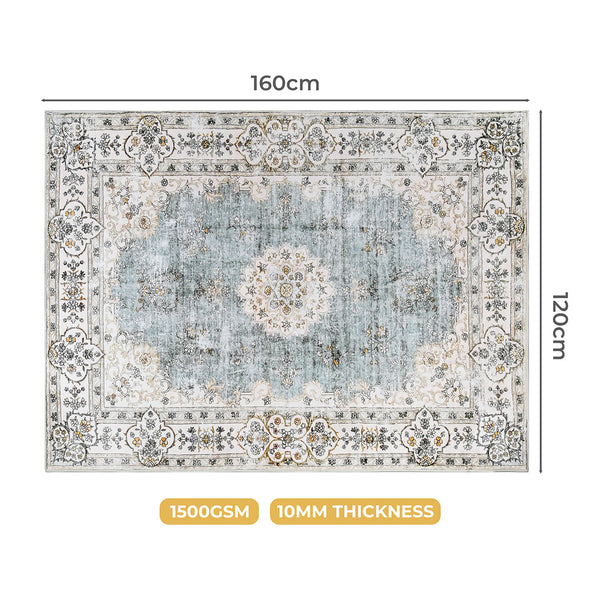 Marlow Floor Rug Short Pile Washable Vintage Carpet Soft Plush Non Slip 160X120 Rugs
