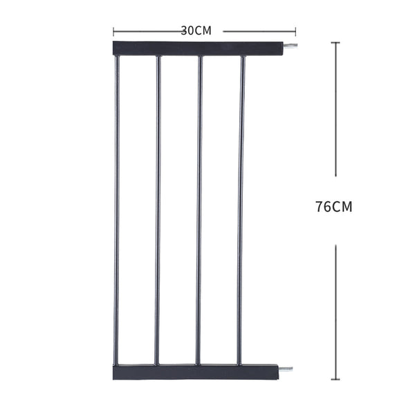 Levede Little One Gate Adjustable Pet Black 30Cm Extension Safety Gates