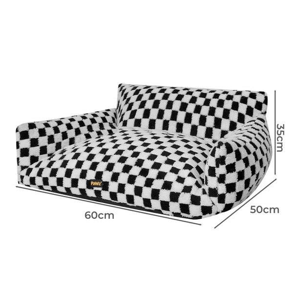 Pawz Pet Bed Plush Checkered Dog Washable Cat Pet Beds