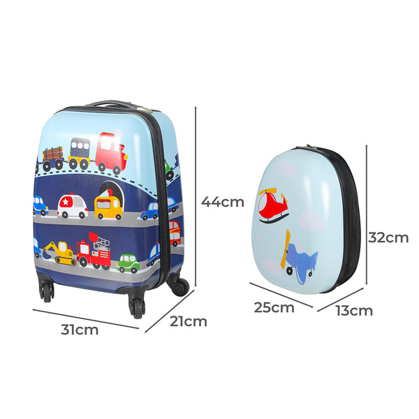 Bopeep 16''13'' 2Pcs Kids Luggage Backpack Set Travel Suitcases