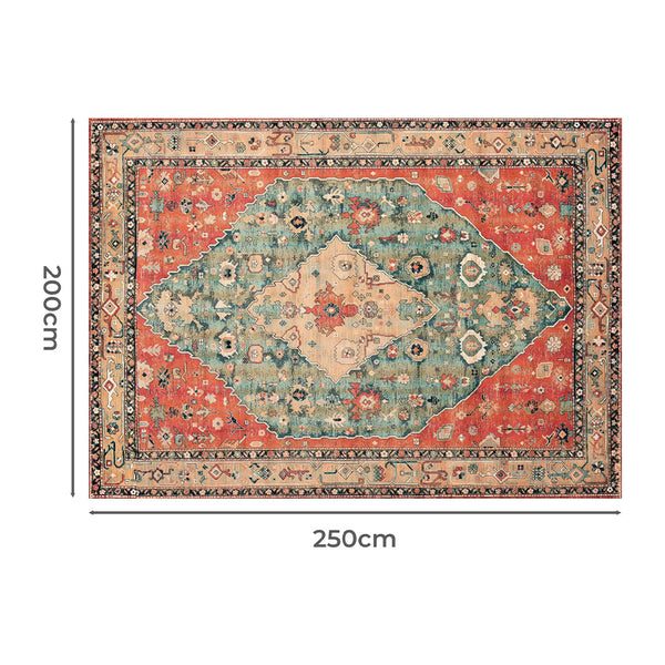 Marlow Floor Rug Vintage Polyester Washable Area Rugs