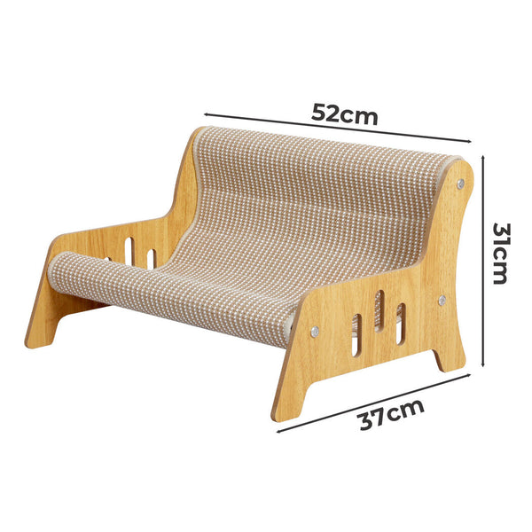 Pawz 2 In 1 Cat Scratcher Bed Lounge Chair 52Cm Wide Supports 10Kg Furniture & Scratchers