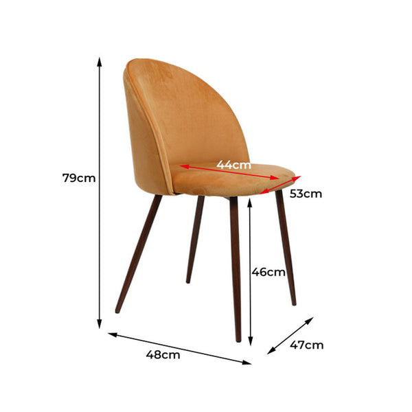 Levede 4X Seat French Mustard Dining Chairs