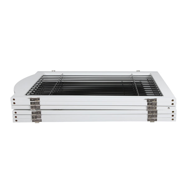 Pawz 6 Panels Pet Dog Playpen Puppy White Fences & Pens