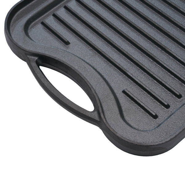 Toque 50.5Cm Reversible Cast Iron Griddle Pan Non Stick Grills & Griddles