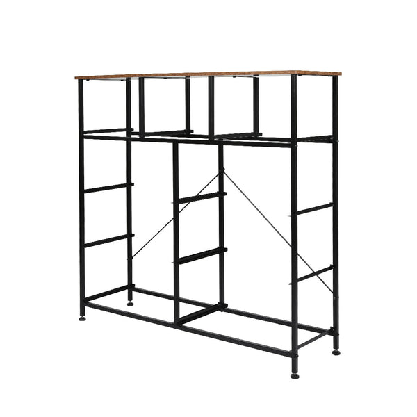 Levede Storage Cabinet Tower Chest Brown Fold Cabinets & Cupboards