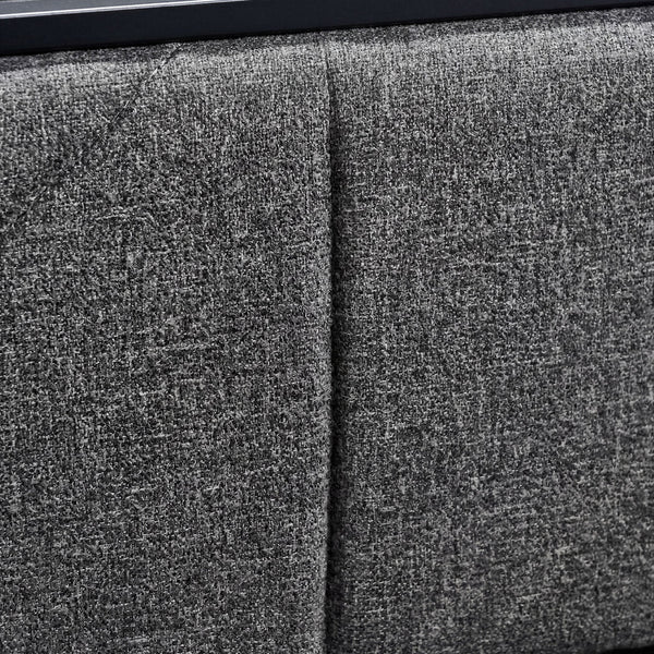 Levede Double Floating Bed Frame With Led Usb Storage Headboard Dark Grey Double Bed Frames