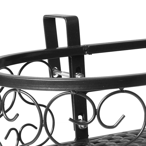 Levede 60Cm X 20Cm 12Cm Plant Stand Outdoor Indoor Home Black Oval Plant Stands