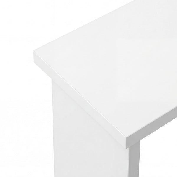 Levede Narrow Side Table With Magazine Rack White Side Tables