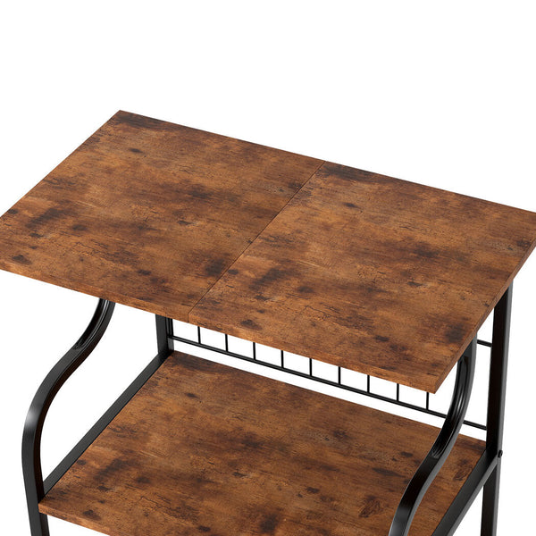 Levede Side Table 3 Tier Storage Shelf Modern Side Tables