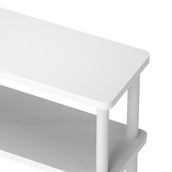 Levede 3 Tier Modern Side Table White Mdf & Metal Frame 40X18x62.5Cm Side Tables
