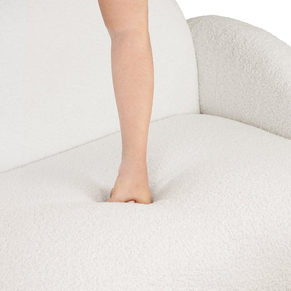 Levede Sofa Chair Fleece Upholstered Single White Sofas Armchairs & Couches