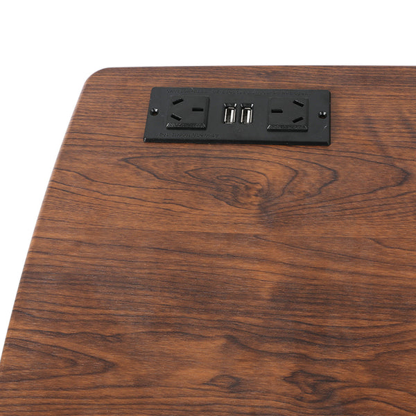 Levede Mobile Standing Desk Foldable Light Brown Standing Desks