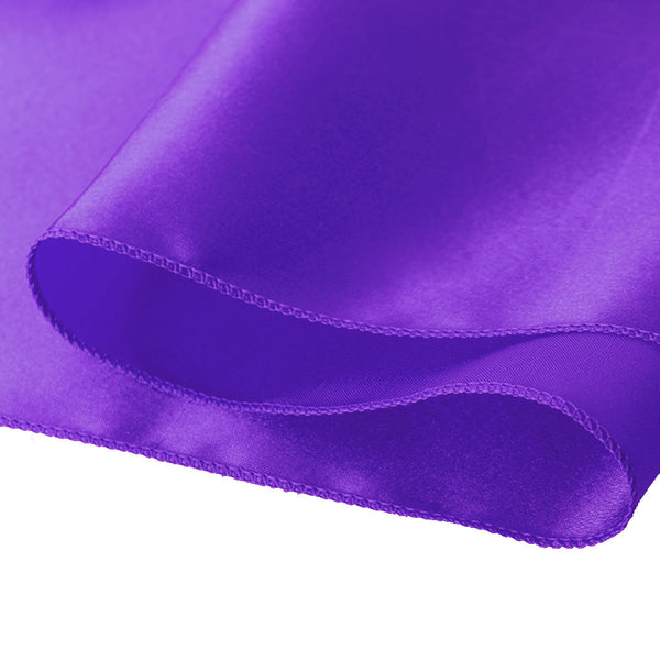 20X Table Runner Satin Chair Sashes Eggplant Chair Covers