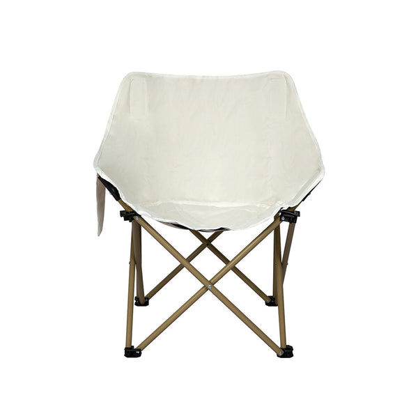 Levede Folding Camping Moon Chair Lightweight Beige Camping Chairs