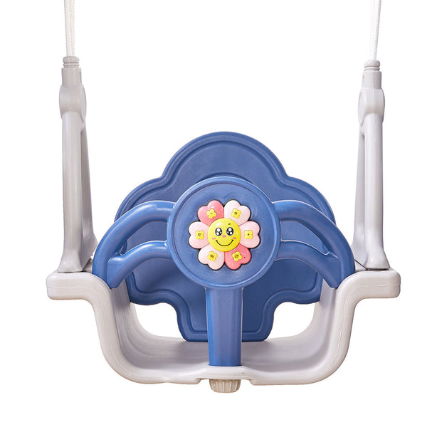 Bopeep Kids Slide Swing Basketball Ring Blue Slides