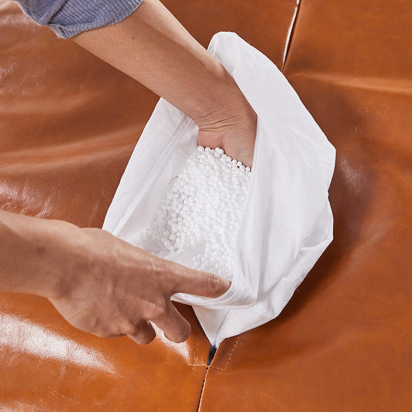 Marlow Bean Bag Chair Cover Pu Couch Tan Bean Bags & Inflatables