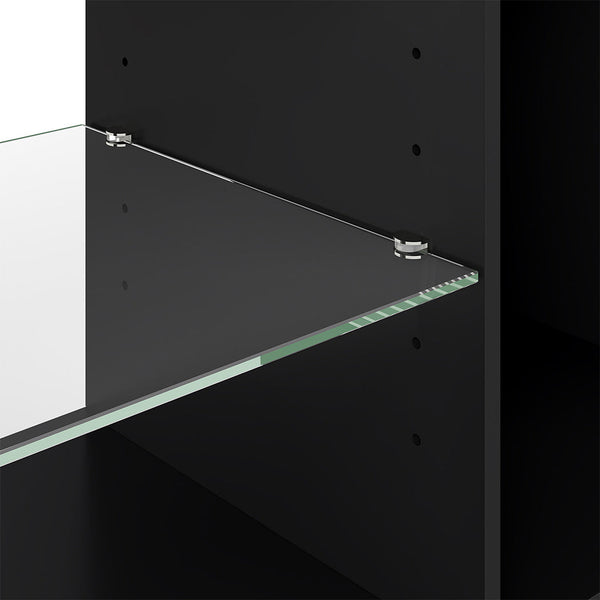 Levede Tv Stand Storage With Led 140Cm Black Tv Stands & Mounts