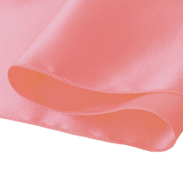 20X Satin Fabric Chair Sashes Cloth Coral Other Party Supplies