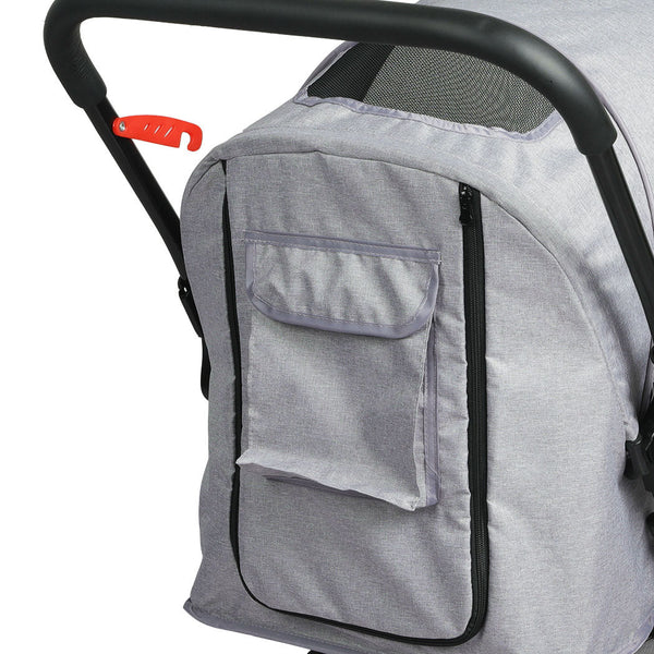 Pawz Pet Stroller Pram Dog Carrier Trailer Grey Dog Strollers