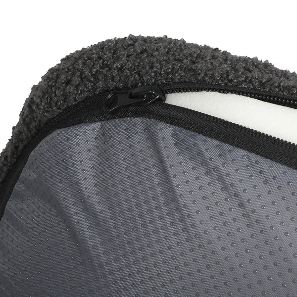 Pawz Xl Size Orthopedic Dog Bed With Sherpa Plush Removable Cover In Grey Pet Beds